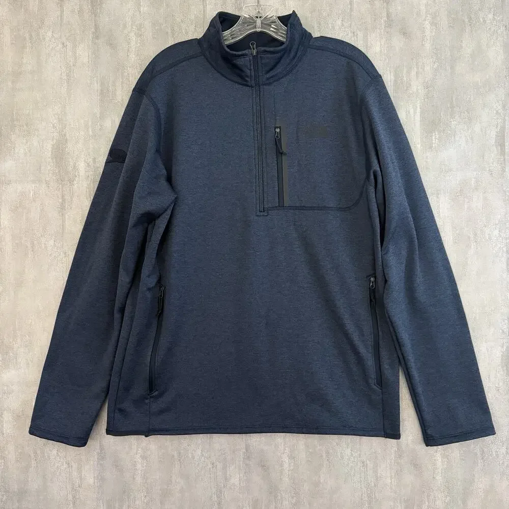 The North Face Fleece Pullover Men's Large Blue Canyonlands 1/2 Zip Outdoors Yum